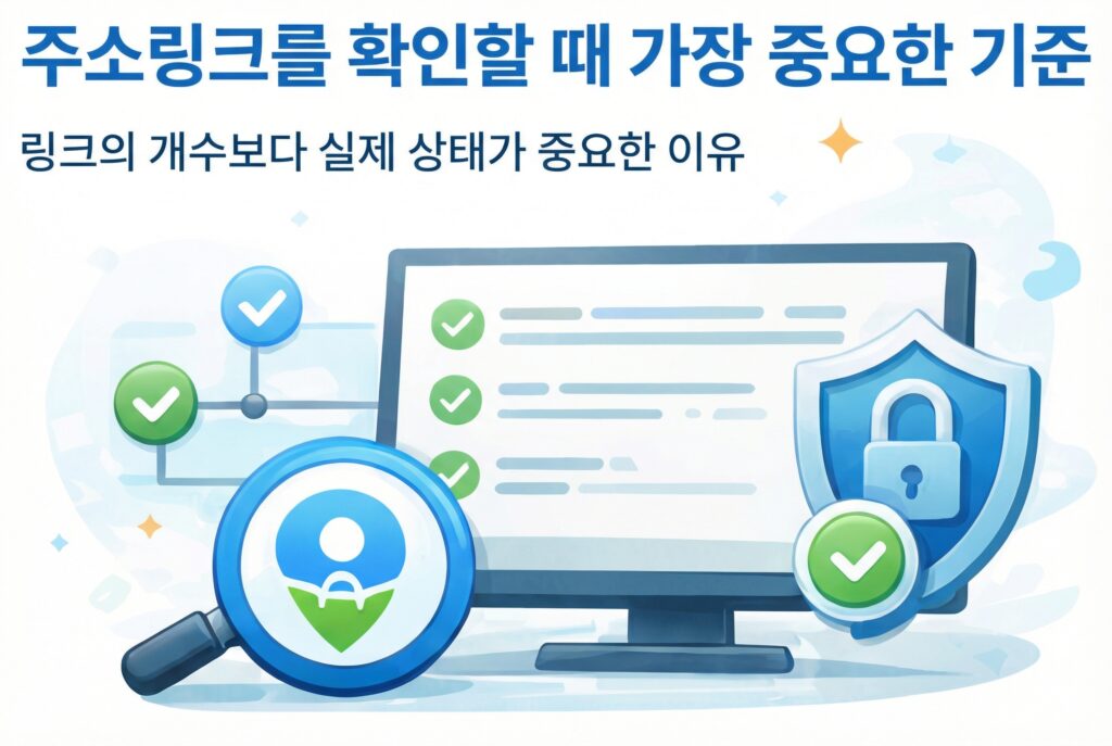 주소링크를 확인할 때 가장 중요하게 봐야 할 기준